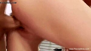 Pounding the blonde in a wild vintage parody scene