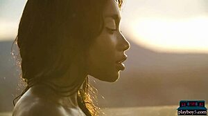 Ebony beauty Mimi Desuka gets naked