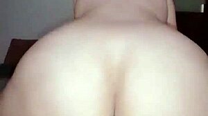 Wife Rides Husband's Cock in Cuckold Cowgirl Ass Position