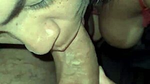 Naughty Slut Sucks and Swaps Cum in Doggy