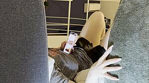 hot college girl plays with cock slowly 😏