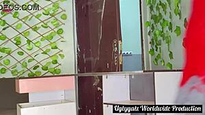 The lady in red is here