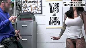 i watch lily lane get naked and give a rough blowjob in the shop