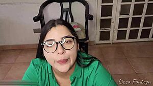 sexy secretary talks to boyfriend while blowing boss