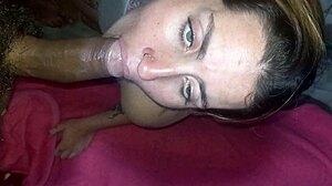 I watch my girlfriend swallow cum and get a facial
