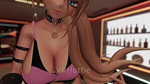 big tits boobjob at bar with pov lap dance