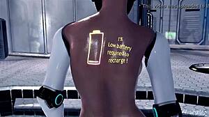 Teasing Shemale Sexbot in 3D Cartoon Animation Clip