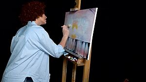 ryan keely cosplaying bob ross getting horny?