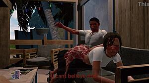 Jack and Emma get spanked hard in paradise!