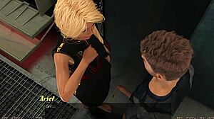 stranded in space, blonde virgin deepthroats monster cock in 3d anime