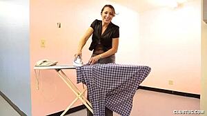 pov sweet wife gives morning handjob leading to cumshot