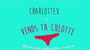 sexy pregnant french milf charlottex teases and strips in web chat, fingering her pussy.