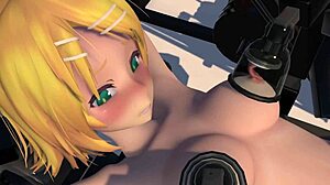 رين تستمتع بكرسي مساج مريح مع إصبع ولحس لطيف