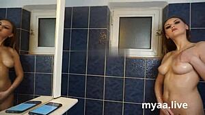 big ass wife banged while masturbating in the shower