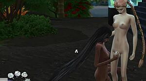 futas shemales having sex and fun in sims 4 with feet involved.
