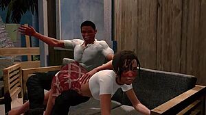 Jack and Emma get spanked hard in paradise!