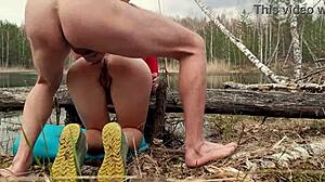 Quick public anal sex on the lake