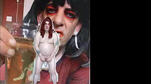 Shy Bisexual Sissy Swallows Pee in Naked Exposure