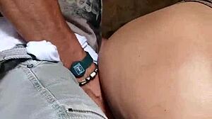 Exhibitionism and sex in medieval village with milf wife 😏🏰