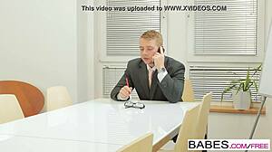 carolina abril feels intense pleasure in office pov with chad rockwell