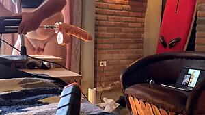 someone greets from behind in the room