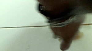 jerking with dildo in shower feels amazing