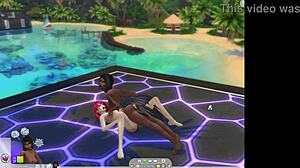 futas shemales having sex and fun in sims 4 with feet involved.