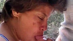 Petite Latina Sucks Huge Cock And Swallows Cum!