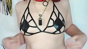 latina in lingerie gives jerk off instructions, look at me