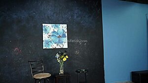 behind the scenes of a fetish model promo with balloons