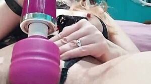 gemma gomory tries chinese balls in her tight holes, oops forgot lube