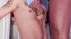 Sucking cock until cum flows