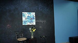 behind the scenes of a fetish model promo with balloons