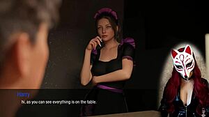 Kate explores the game in maid costume.