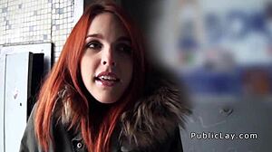 Redhead Spanish Student Public Banging With Big Cock