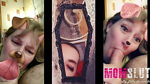 This blonde amateur plays like a young slut sucking and blowing 😜