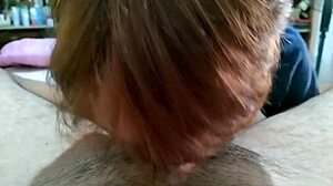 in this homemade scene, a redhead twink gives a teen 18+ a passionate blowjob