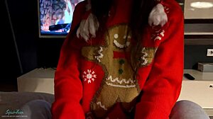 wet squirting pussy gift from santa!