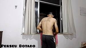 I jump neighbor's window to cum inside married barbara lionnes