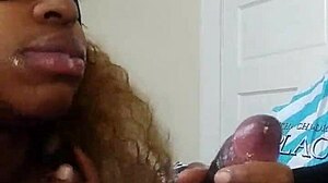 Meechie Takes Sloppy Deepthroat On Big Black Cock