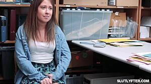 Shoplifter Hazel Moore Stripped And Searched By Officer Dorian