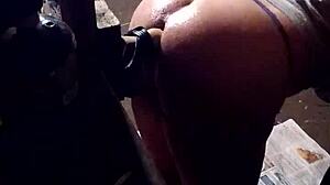 Butt Fucking With Thin Dildo Anal Toy