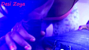 Four-month pregnant wife gives dirty blowjob to husband, swallowing all cum in mouth - Hindi audio Indian sex