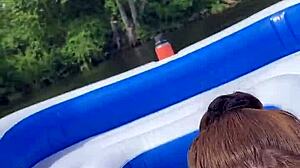 nicebigddd gives outdoor blowjob to milf couple 😍