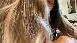 two cute girlfriends share an older man's attention part 1