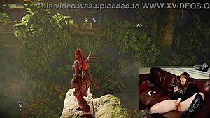 British gamer slut forgets cam on while masturbating with dildo