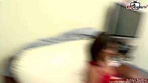 british brunette picked up for desk sex with big dick