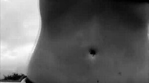 my wife showing off on brazilian beaches