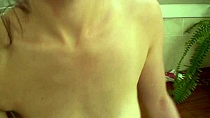 Point of view shot in the bathroom