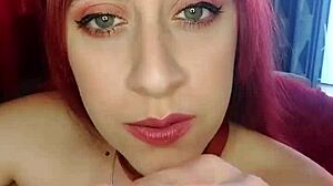 latina in lingerie gives jerk off instructions, look at me